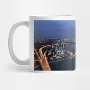 Singapore Flyer - View from SkyPark at Night Mug